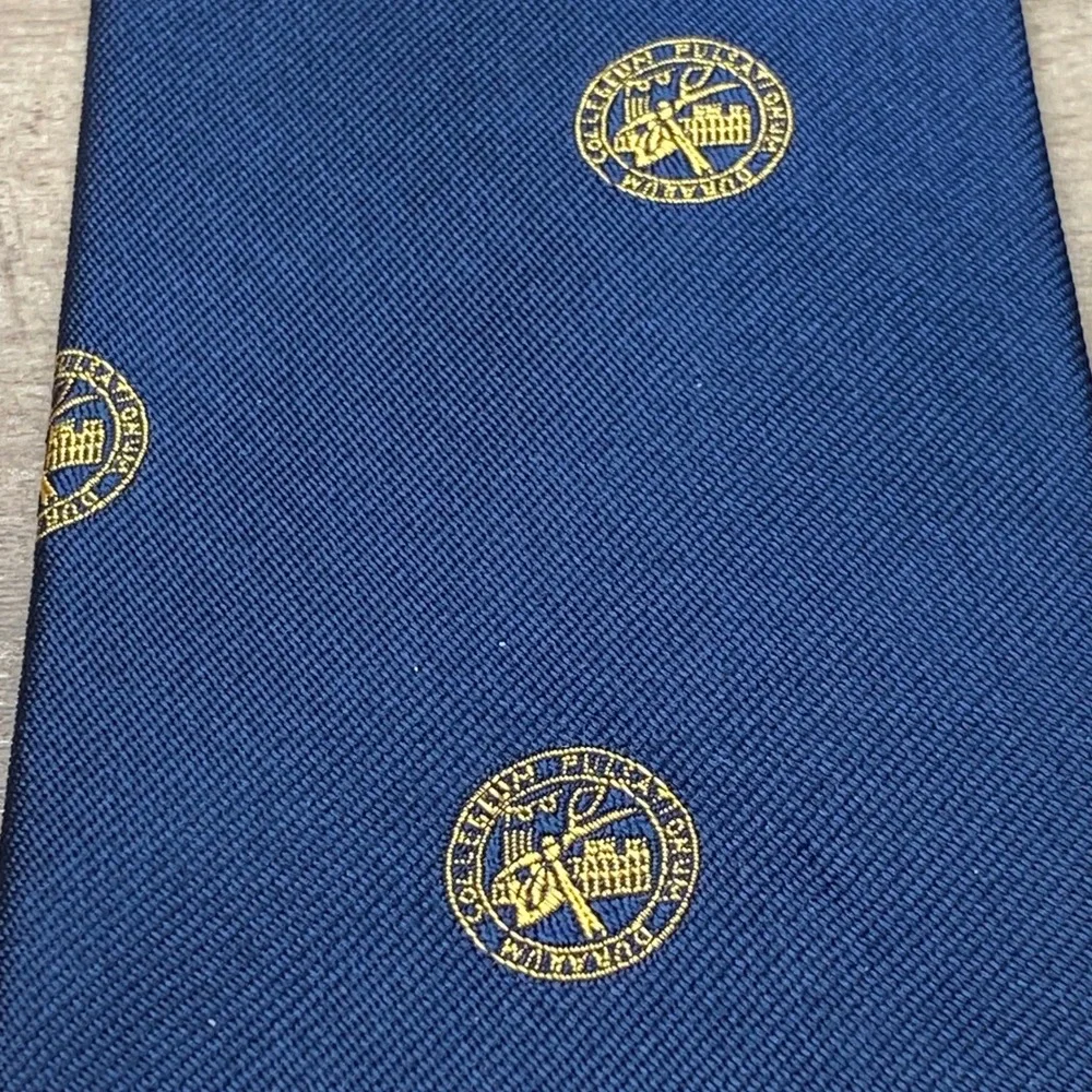 Ben Silver Durham University Silk Tie Collegium Dunelmense Castle Crested